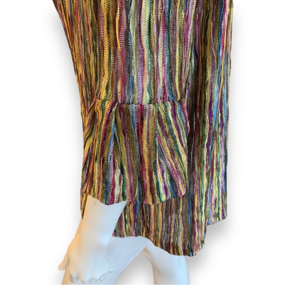 MAXIMA UNSTRUCTURED MULTI COLOR METALLIC STRIPED JACKET. WOMEN’S SIZEMEDIUM - Picture 6 of 8